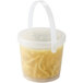 A clear plastic GET soup container with a plastic lid.