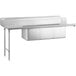 A Regency stainless steel soiled dish table with a 3-compartment sink and left drainboard.