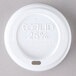A white plastic Eco-Products lid with a hole and text.