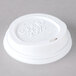 A white plastic Eco-Products hot cup lid with text on it.