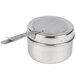 An American Metalcraft stainless steel fuel holder with a silver handle.