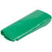 A roll of green 55 gallon eco-friendly trash can liners.