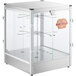 A glass box with a glass door on a white background.