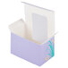 A purple Easter Egg Window Candy Box with a white lid.