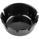 A black Tablecraft deepwell ashtray with a handle.