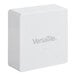 A white square VersaTile temperature and humidity monitoring device for VersaHub with text.