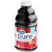A close up of a bottle of Ocean Spray Pure 100% Tart Cherry Juice.