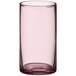 An Acopa Mauve beverage glass with a clear rim.