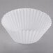 A white fluted paper cupcake liner.