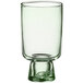 An Acopa Pangea green goblet with a clear foot.