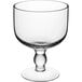 A clear Acopa Giant Schooner Glass with a round base.