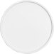 An American Metalcraft Unity melamine plate with a white circular design on a white background.