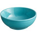 A blue Acopa Capri stoneware bistro bowl.