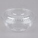A Dart clear plastic bowl with a clear dome lid.
