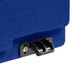 A navy blue Cambro CamKiosk with a latch on the side.