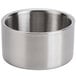 An American Metalcraft stainless steel double wall wine coaster on a counter.