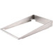 A Vollrath stainless steel single-sided angled adapter plate.