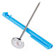 A Taylor 5989NFS pocket probe thermometer with a blue handle.