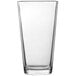 A clear Fortessa Basics Barca mixing glass with a white background.