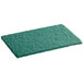 A rectangular dark green Lavex scouring pad.