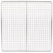 A 13 1/2" x 13 1/2" wire mesh grid for a fryer on a white background.