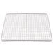 A metal grid on a white background.