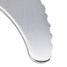 A close-up of a silver Robot Coupe fine serrated "S" blade.