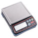 A Rubbermaid digital portion scale with a black and silver finish.