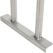 A stainless steel Eagle Group double overshelf with metal bars.