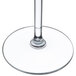 A Libbey white wine glass with a clear glass stem and thin stem.