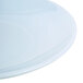 A close-up of a white Thunder Group melamine plate with a small rim.