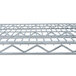A Metro Super Erecta Brite wire shelf with a grid pattern.