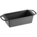 A Lodge black rectangular cast iron loaf pan with two handles.