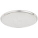 An American Metalcraft heavy weight aluminum round pizza pan with a white background.
