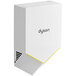 A white rectangular box with a yellow stripe and the word "Dyson" on it.
