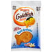 A Pepperidge Farm bag of giant vanilla Goldfish graham cookies.