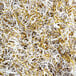 Spring-Fill Gold and White Metallic Blend Crinkle Cut paper shred in a pile.