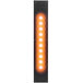 An Ideal Warehouse Sure-Dock loading dock guide light with black and orange LEDs.