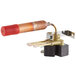 A copper and brass Electrovalve Assembly with a red cap.
