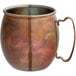 An Acopa Alchemy dark antique copper Moscow Mule mug with a handle.