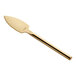An Acopa gold stainless steel hard cheese spade with a long handle.