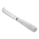 An Acopa stainless steel cheese knife with a white marble handle.