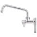 A silver Equip by T&amp;S add-on faucet with a long spout.