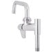A silver Equip by T&S add-on faucet with a handle and hose.