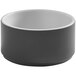 An American Metalcraft graphite melamine bowl with a white rim.