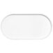An American Metalcraft white oval graphite serving platter with a white border.