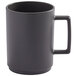 An American Metalcraft Unity black Tritan mug with a handle.