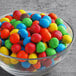 A bowl filled with M&M's Caramel candies.