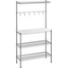 A metal wire baker's rack with shelves.