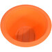 An orange plastic Vestil over pack drum containment container.
